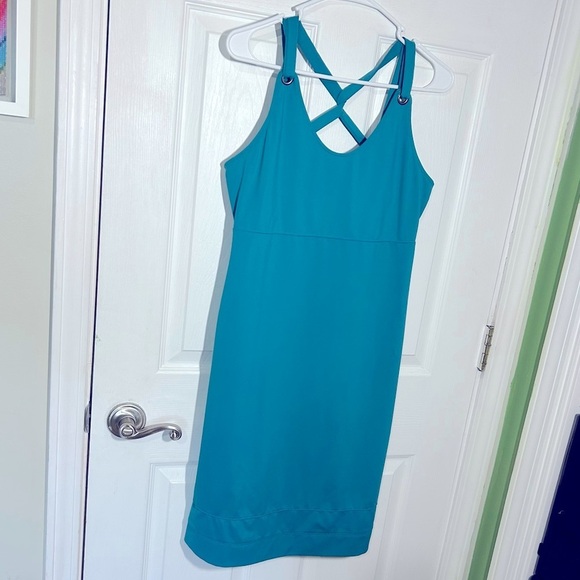 Merrell Opti-Wick Lily UPF 50 Aqua Teal Dress Medium Active Sport Athletic Dress - Picture 3 of 12